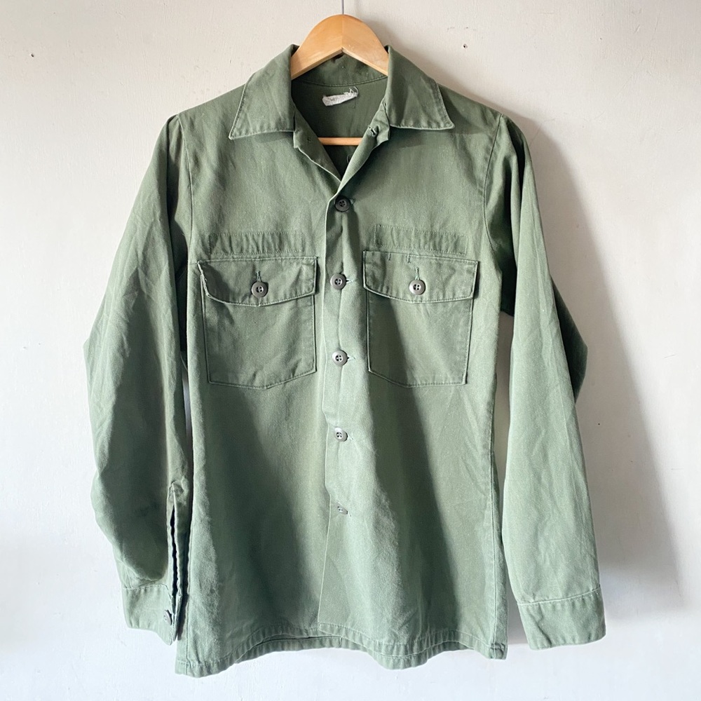 vintage military button up